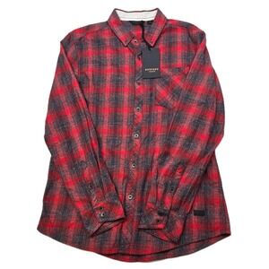 Outpost Makers Flannel Shirt Mens Large Red Plaid Button Down‎ Long Sleeve NEW